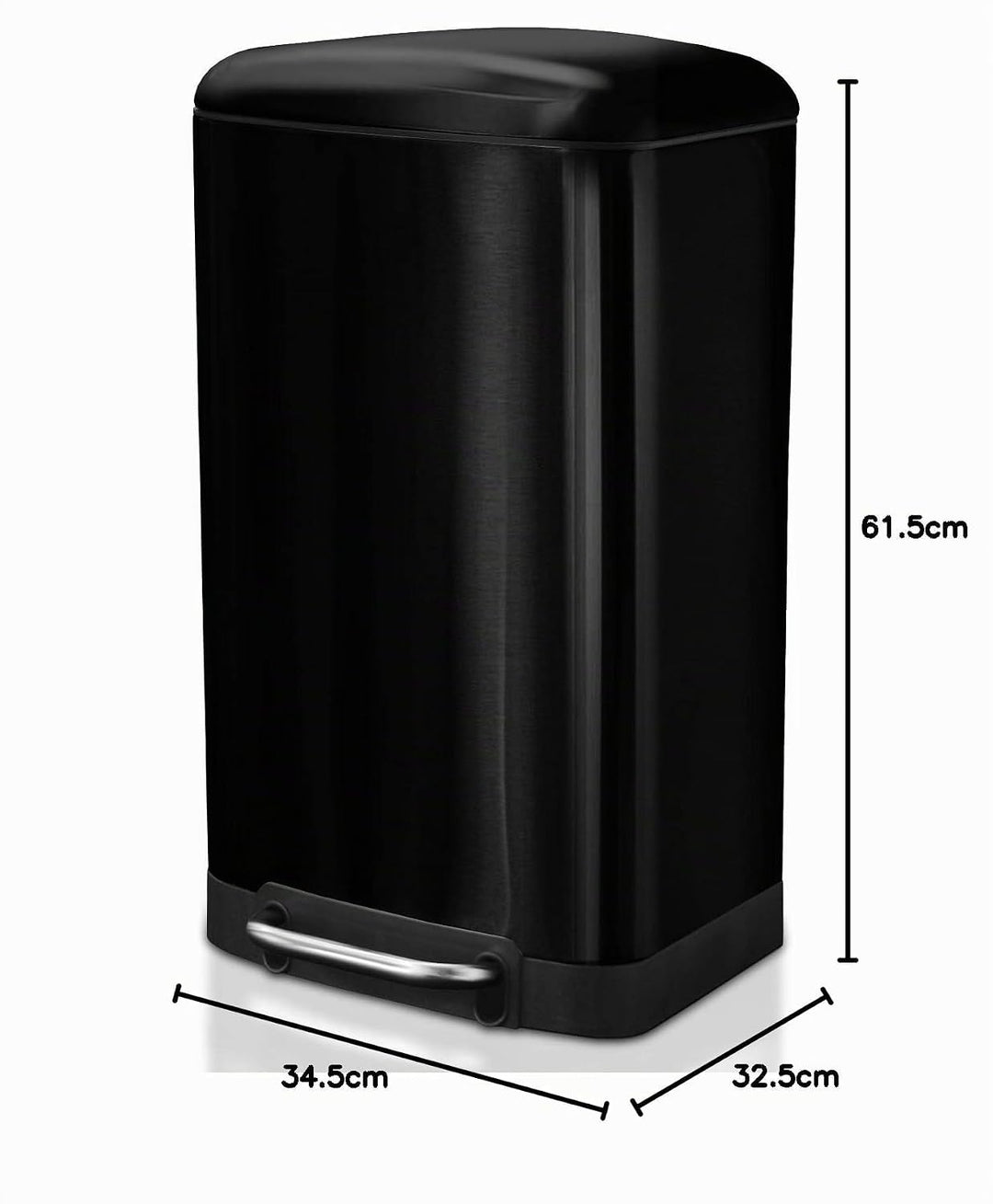 casa pura Design Tretmülleimer Cubo mit Absenkautomatik | 30 Liter | Abfalleimer mit Softclose Decke