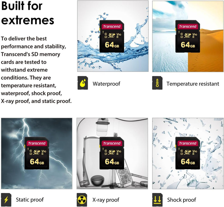 Transcend 64 GB SDXC/SDHC 700S Speicherkarte TS64GSDC700S / bis zu 285 MBs lesen und 180 MBs schreib