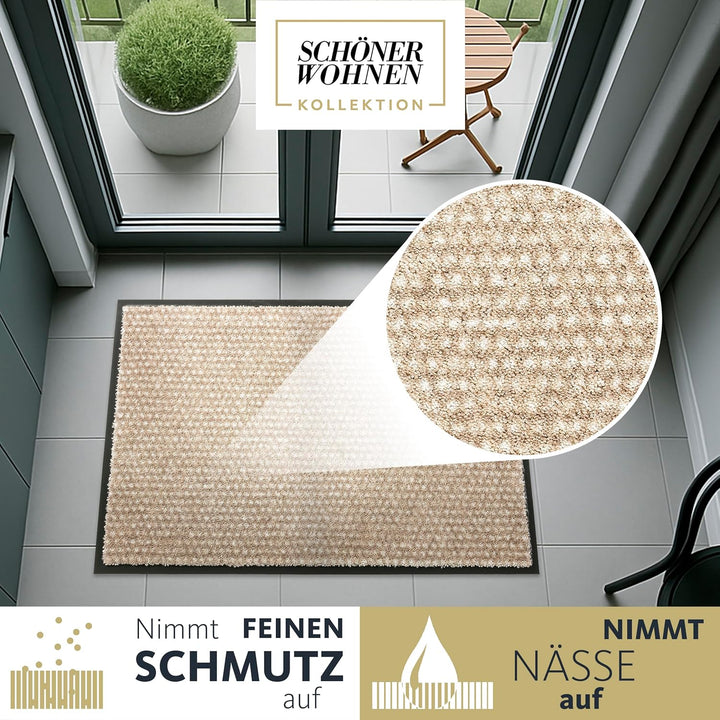 Schöner Wohnen Kollektion strapazierfähige Schmutzfangmatte Miami – getuftete Fussmatte 50x70 cm in