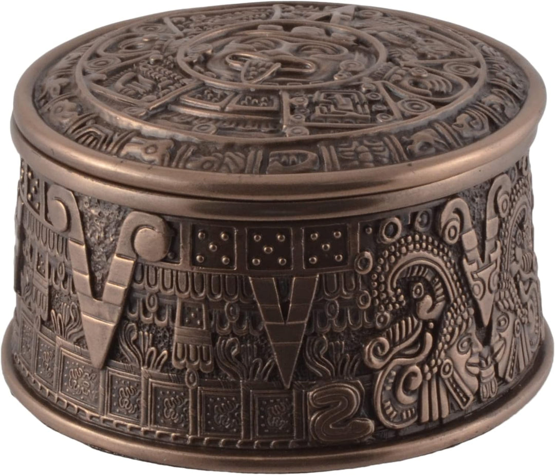 Box Azteken Sonnenkalender mit Deckel - bronziert by Veronese