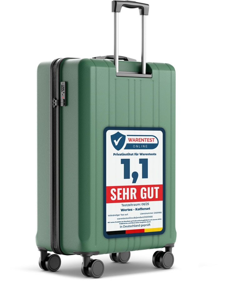 Koffer Gross 77cm - 100L - TSA Schloss Hartschalen Koffer mit Doppelrollen, Reisekoffer, Trolleys, R