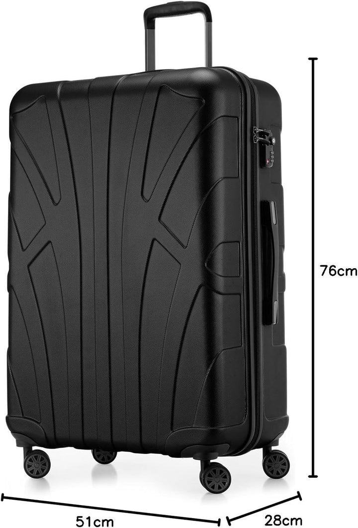 suitline grosser Hartschalen-Koffer Koffer Trolley Rollkoffer XL Reisekoffer, TSA, 76 cm, ca. 96-110