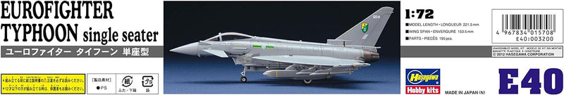 Hasegawa E40-1/72 Eurofighter Typhoon Single Seater, Mittel