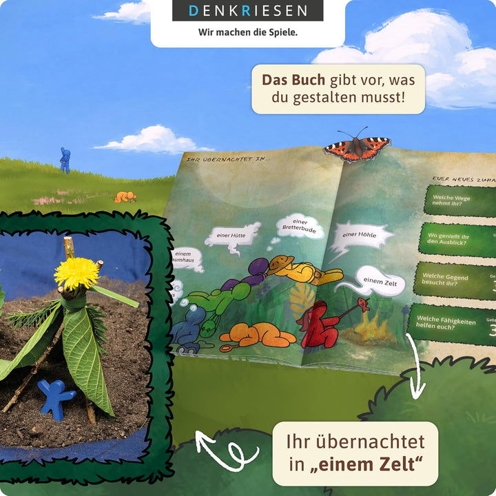DENKRIESEN Freiluftwelten – Das Insel-Abenteuer | Kreatives Abenteuerspiel für drinnen & draussen |