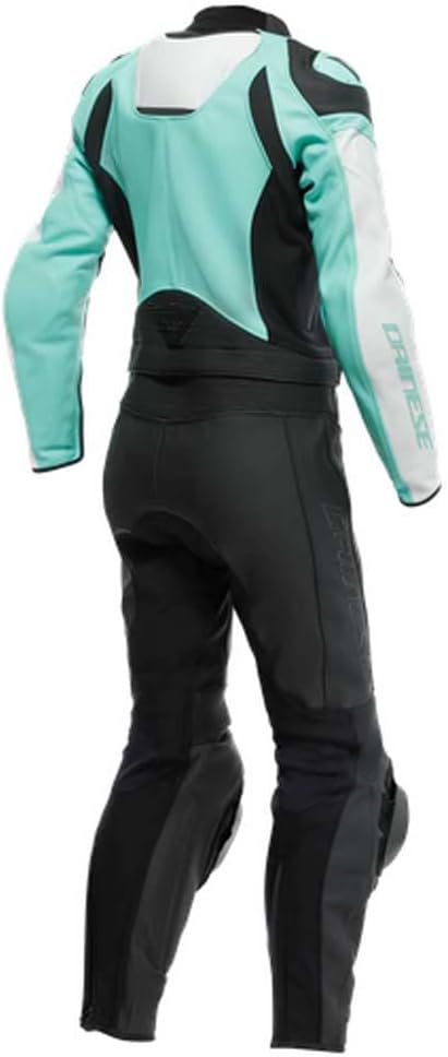 Dainese Mirage 2-Teiler Damen Motorrad Lederkombi (Black/Gray/Green,44), 44