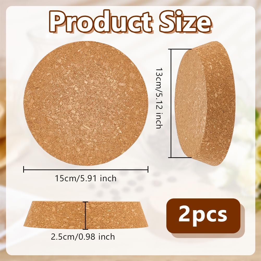 OLYCRAFT 2 Stück Grosse Korken 13~15cm Holzflaschendeckel Konische Korken Hölzerne Einmachglasdeckel