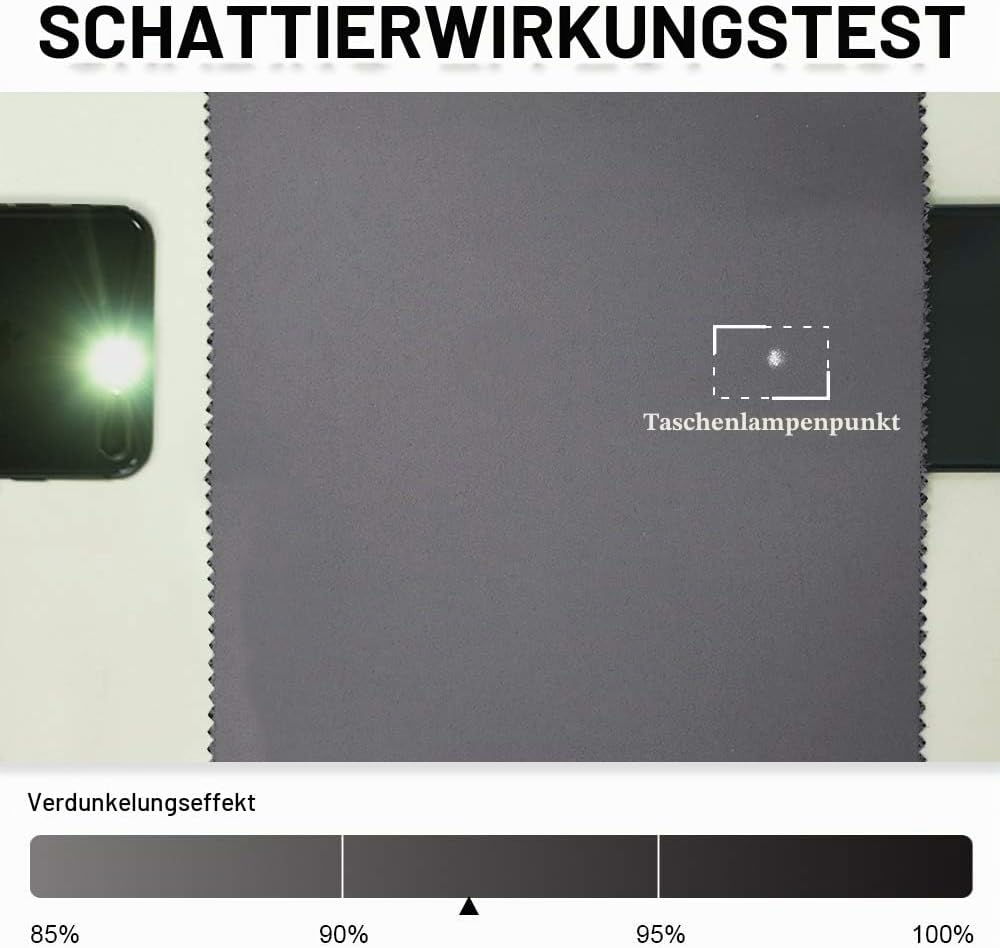 PONY DANCE Scheibengardinen für Kleine Fenster 2 Stücke H 114 x B 132 cm Kurzvorhang Grau Blickdicht