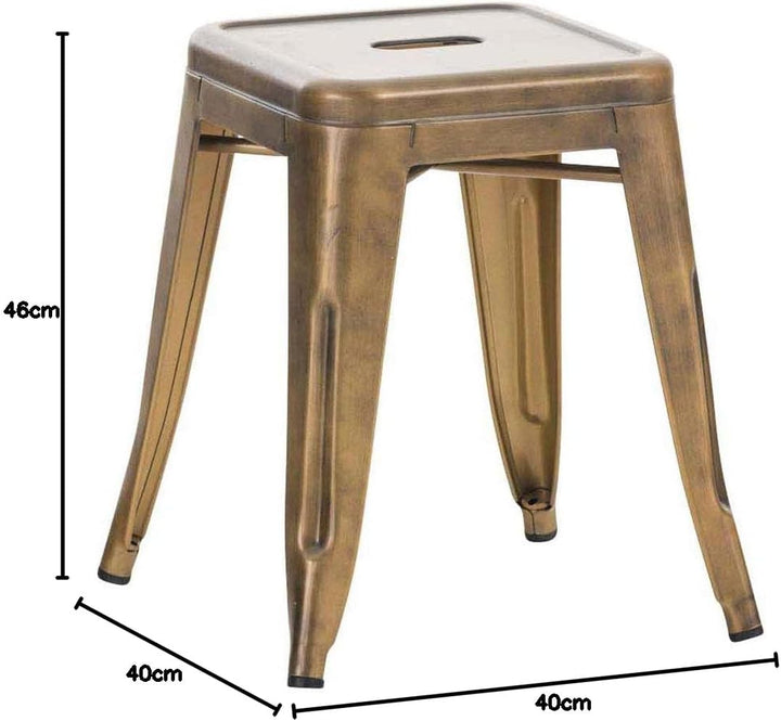 CLP 4er Set Sitzhocker Armin Aus Metall I Stapelbarer Hocker I Sitzhöhe Von 46 cm I Pflegeleichter A