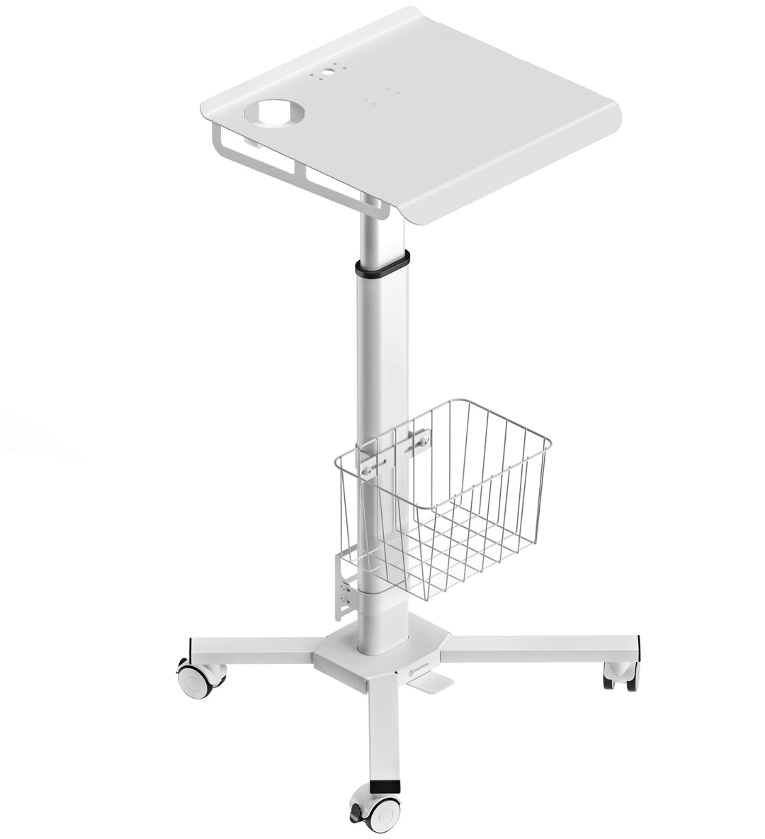 ONKRON Laptopständer, Tisch mit Rollen, mobil, höhenverstellbar, Beistelltisch, Getränkehalter, lapt