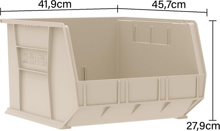 Akro-Mils 30270 AkroBins Plastic Storage Bins, Space-Saving Stackable Bins for Garage, Pantry, Craft