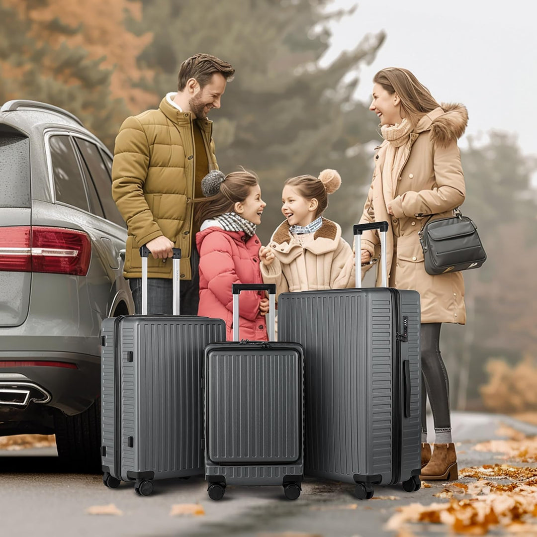TANTOMI Koffer Gross, 28 Zoll Hartschalenkoffer, Leichter ABS-Rollkoffer, Reisekoffer mit 4×360°-Rol