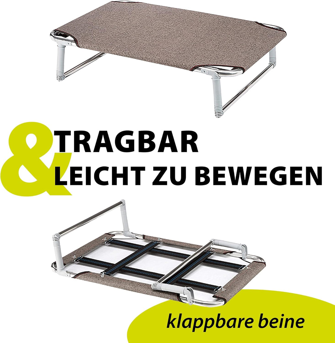 Ferplast Klappbett für Hunde DREAM 80, Liege aus massivem Aluminiumrahmen mit Stoffbezug und verstär