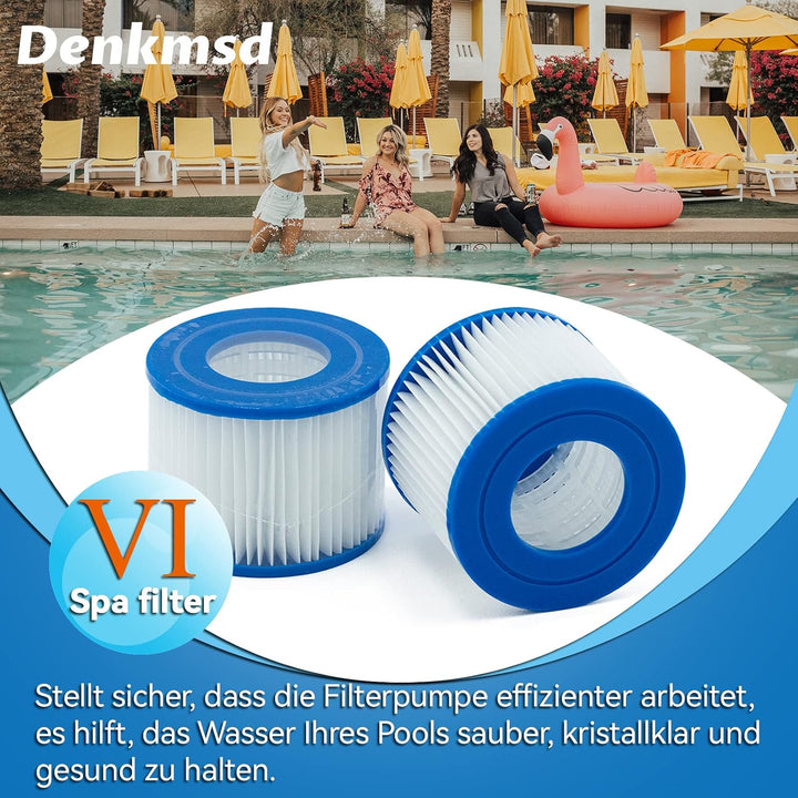 Filterkartuschen VI für Bestway Pool Filter, Filter Cartridge VI für Miami, Vegas, Monaco, Ersatzfil