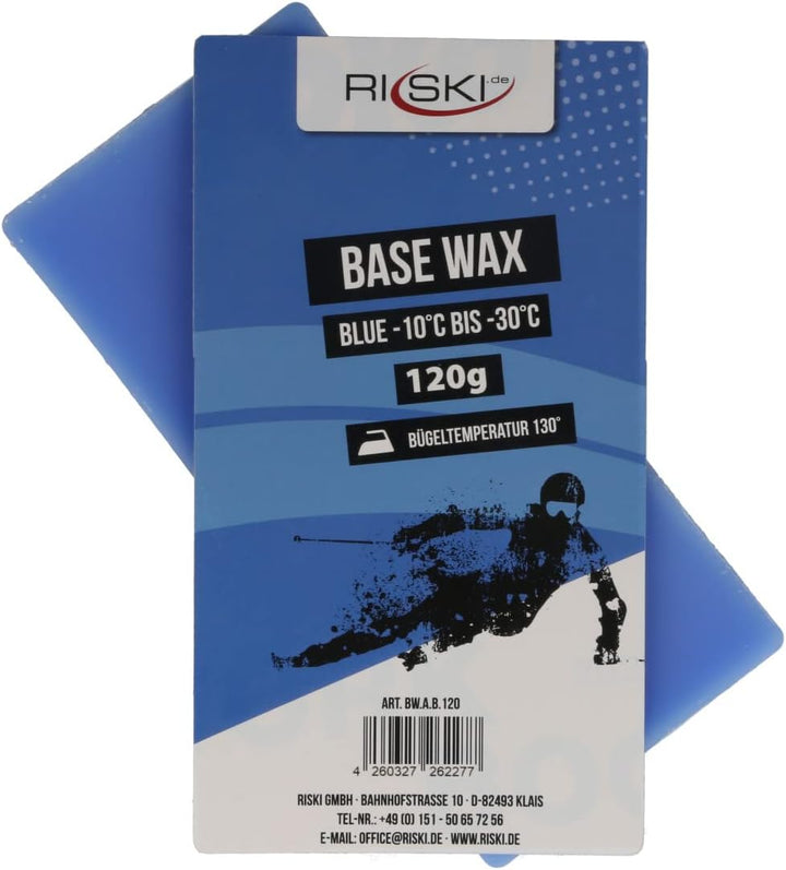 RiSki Skiwachs Set Base Wax Alpin gelb 120g + rot 120g + blau 120g + universal 120g