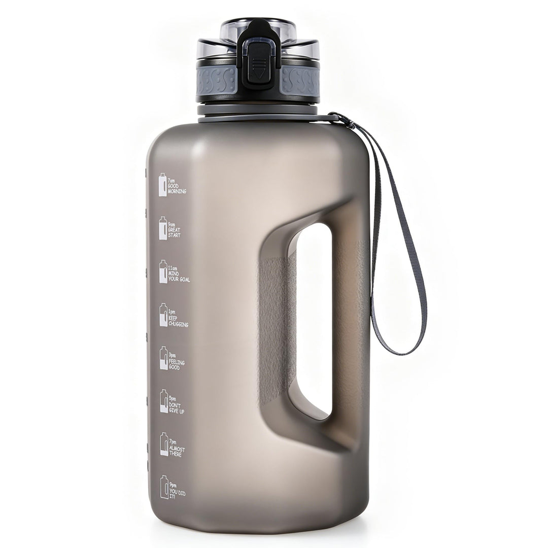 GEMFUL 2.2L Trinkflasche Sport - Grosse Wasserflasche mit Griff & Zeitmarkierungen - Perfekt für Fit