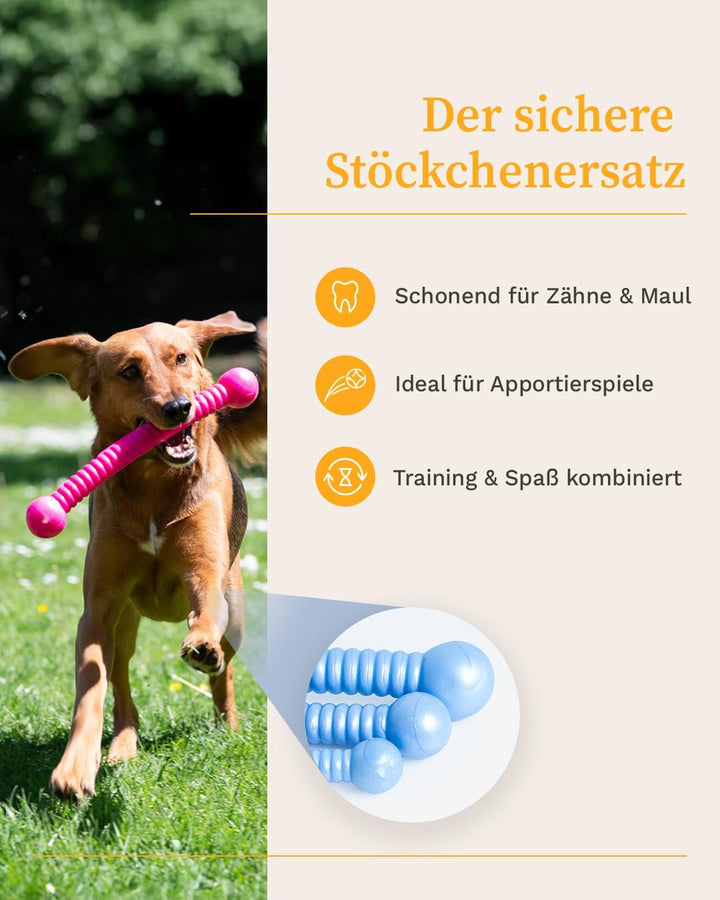 Martin Rütter FUNSTIX Stöckchenersatz für Hunde Grösse: L, Farbe: Neongelb – Flexibler & sicherer Ap