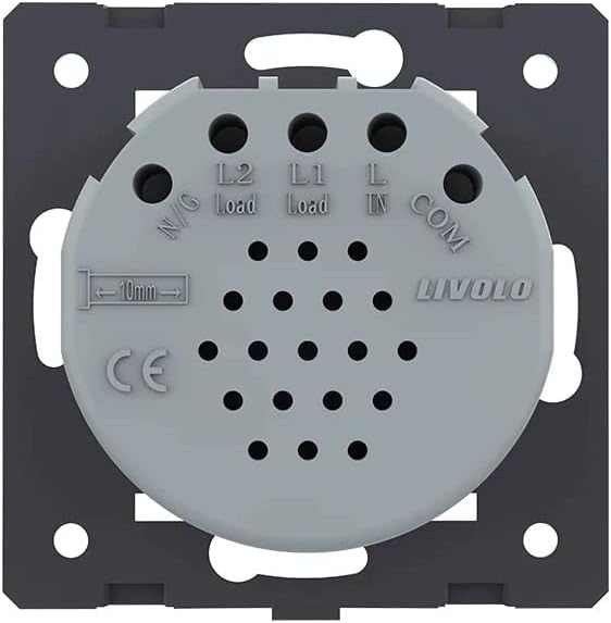 LIVOLO Glas Touch Lichtschalter Funkschalter Steckdosen Wechselschalter uvm in grau (Modul:Funk-Wech