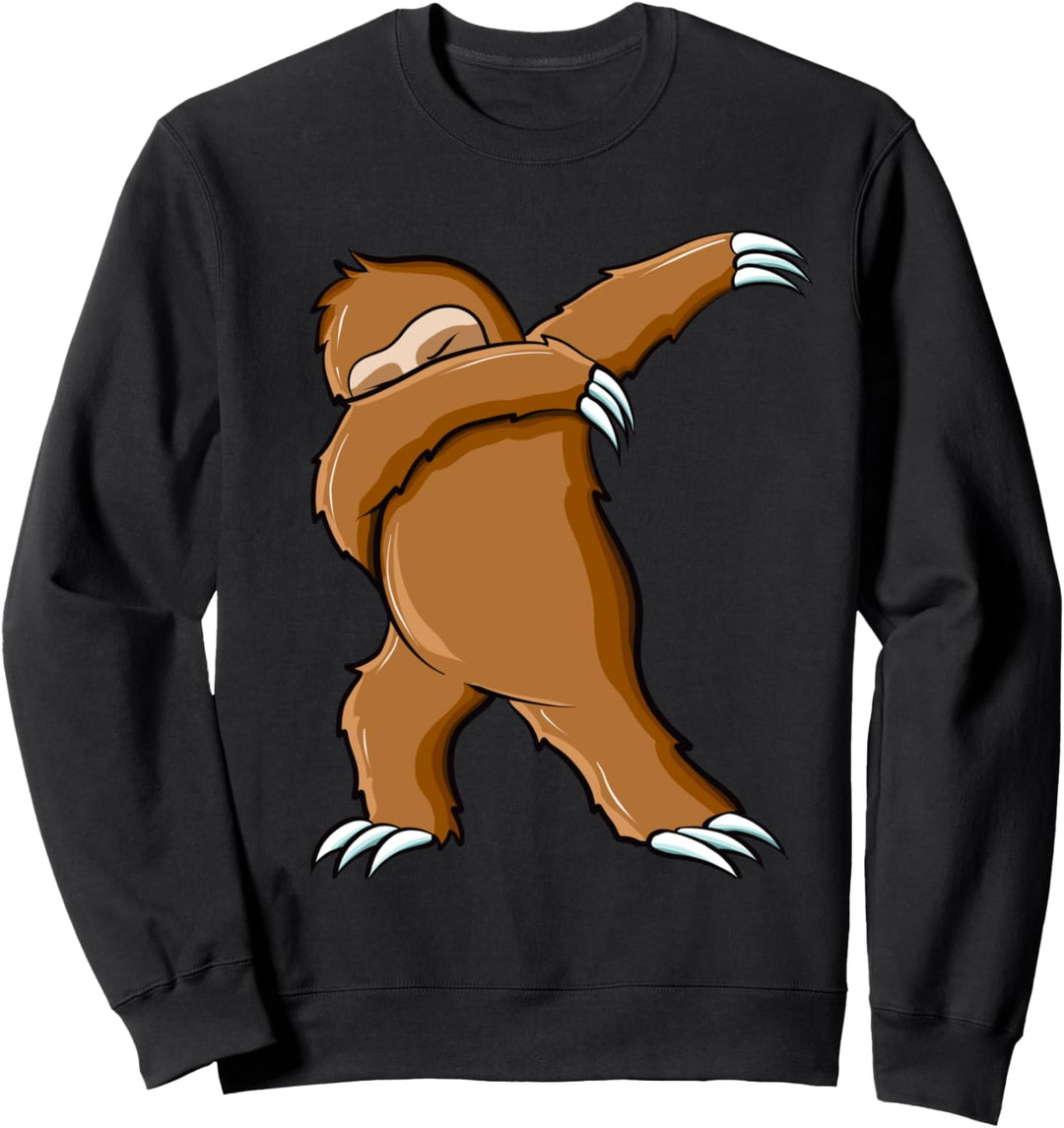 Funny Dabbing Sloth Cute Sloth Dab Kids Dabbing Sloth Sweatshirt