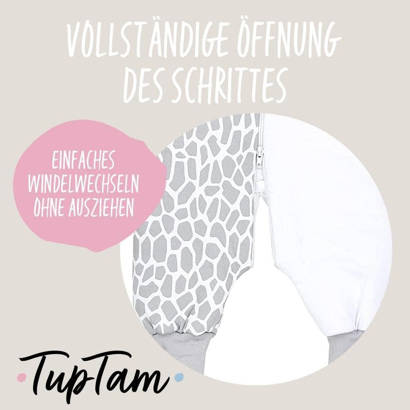 TupTam Baby Schlafsack mit Füssen Ganzjahresschlafsack OEKO-TEX zertifizierte Materialien 2,5 TOG 68