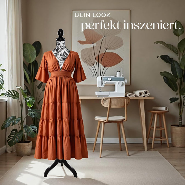 tectake® Schneiderpuppe verstellbar, Schaufensterpuppe weiblich, Damenbüste Mannequin, Büste, Kleide
