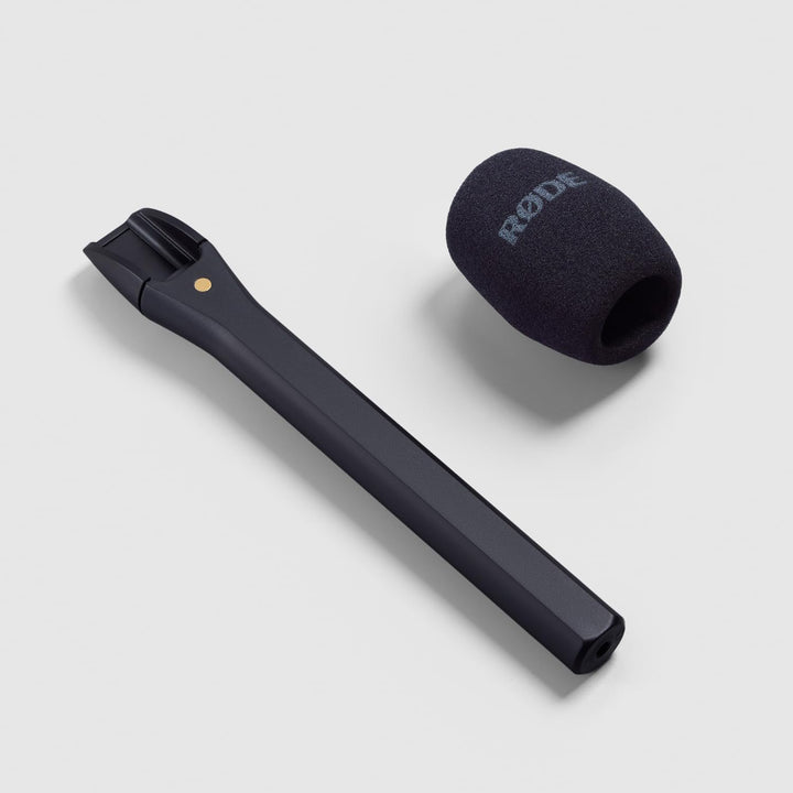 Rode Wireless Micro Drahtloses Mikrofon-System USB-C mit Interview Micro Handadapter und keepdrum Tu