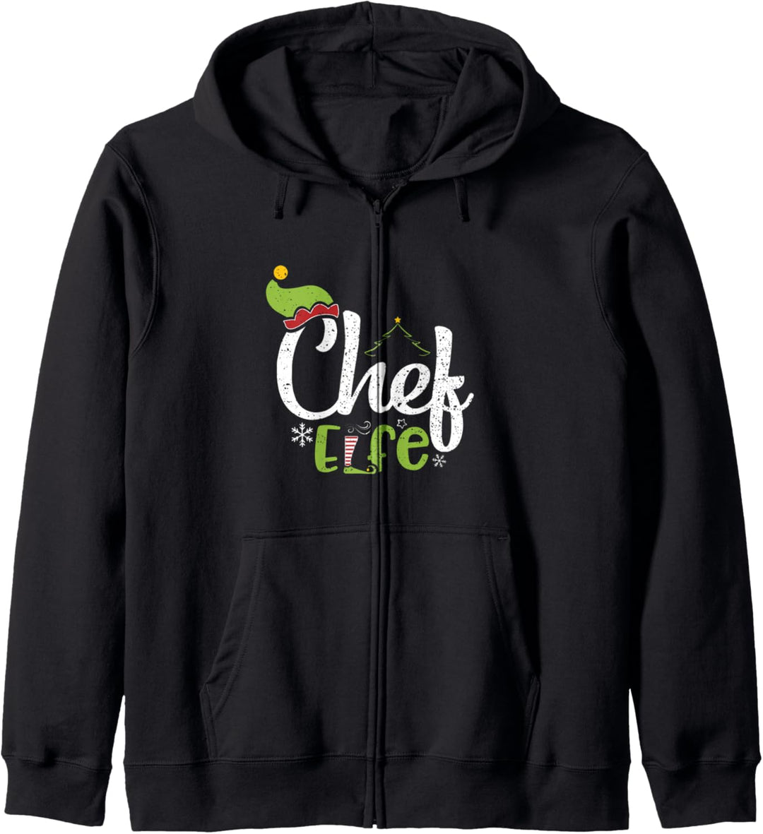 Witziges Partnerlook: Chef Elfe - Weihnachts Elfen Kapuzenjacke