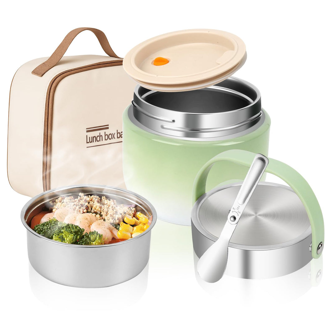 Thermobehälter für Essen 1200ml, 304 Edelstahl Wärmebehälter für Speisen, Thermos-lebensmittelbehält