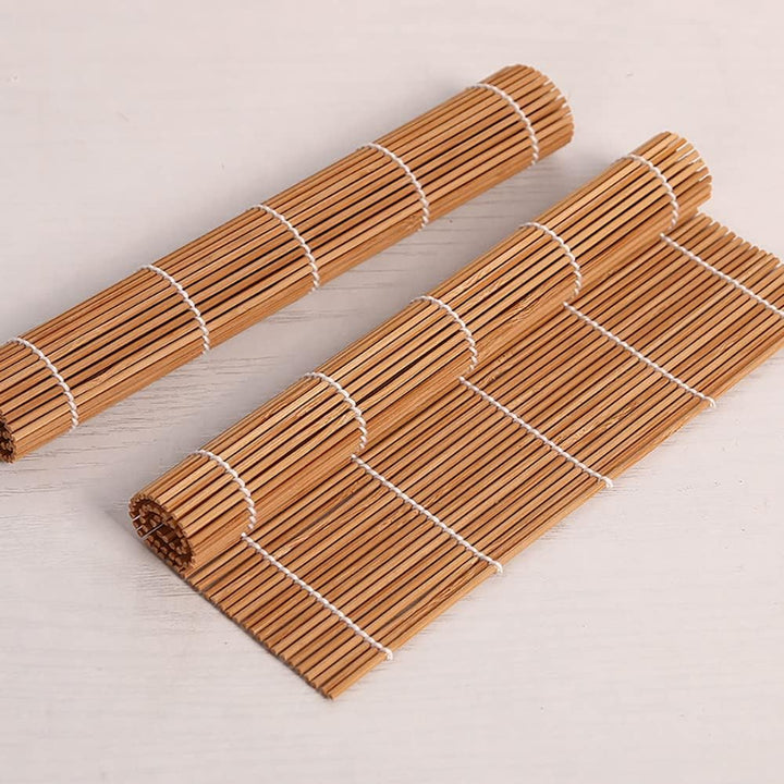 9 STK Sushi Set:2 Bambus Sushi Matte & 5 Paar Sushi Stäbchen & 1 Reislöffel & 1 Sushi Messer,DIY Sus
