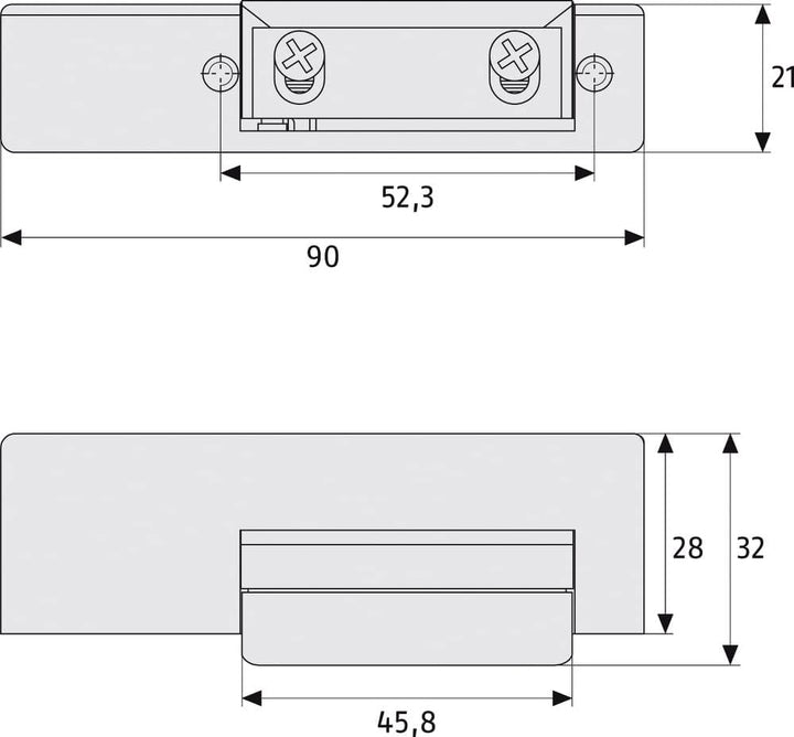 ABUS Elektrischer Türöffner ET60 - für linke und rechte Türen - 8-14 V Nennspannung - mit Hebel zur