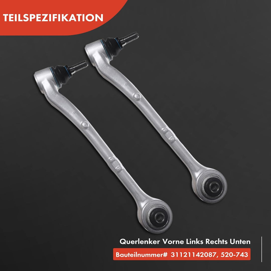 Frankberg 1x Querlenker Achslenker Vorne Links Rechts Unten Kompatibel mit 7er E38 725tds 728 i iL 7