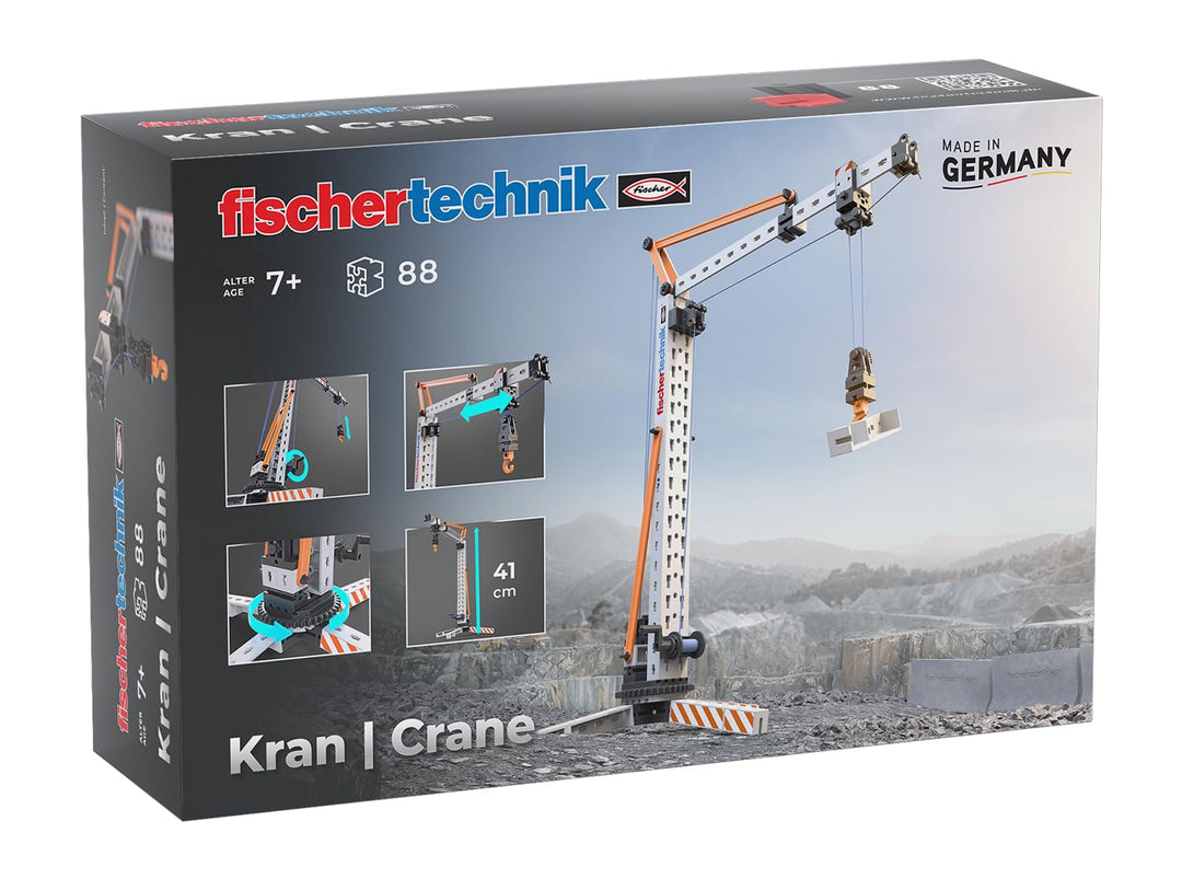 fischertechnik Crane 576103 – pädagogisches Konstruktionsspielzeug, Kran-Spielzeug-Bausatz für Kinde