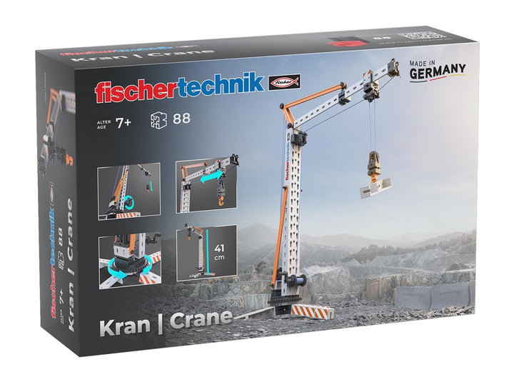 fischertechnik Crane 576103 – pädagogisches Konstruktionsspielzeug, Kran-Spielzeug-Bausatz für Kinde