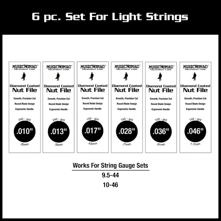 Music Nomad (MN668) Gitarrenfeilen-Set (25,4 cm, 33 cm, 43,2 cm, 71,1 cm, 91,4 cm, 116,8 cm), 6 Stüc