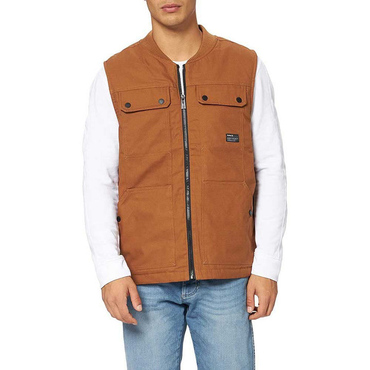 Hurley Herren M Roth Multi Pocket Worker Vest M Roth Multi Pocket Worker Vest M Dusty Peach, M Dusty