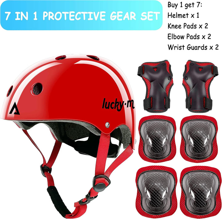 Kinderhelm mit Knieschützern, Ellbogenschützern, Handgelenkschützern für Skateboard, Radfahren, Hove