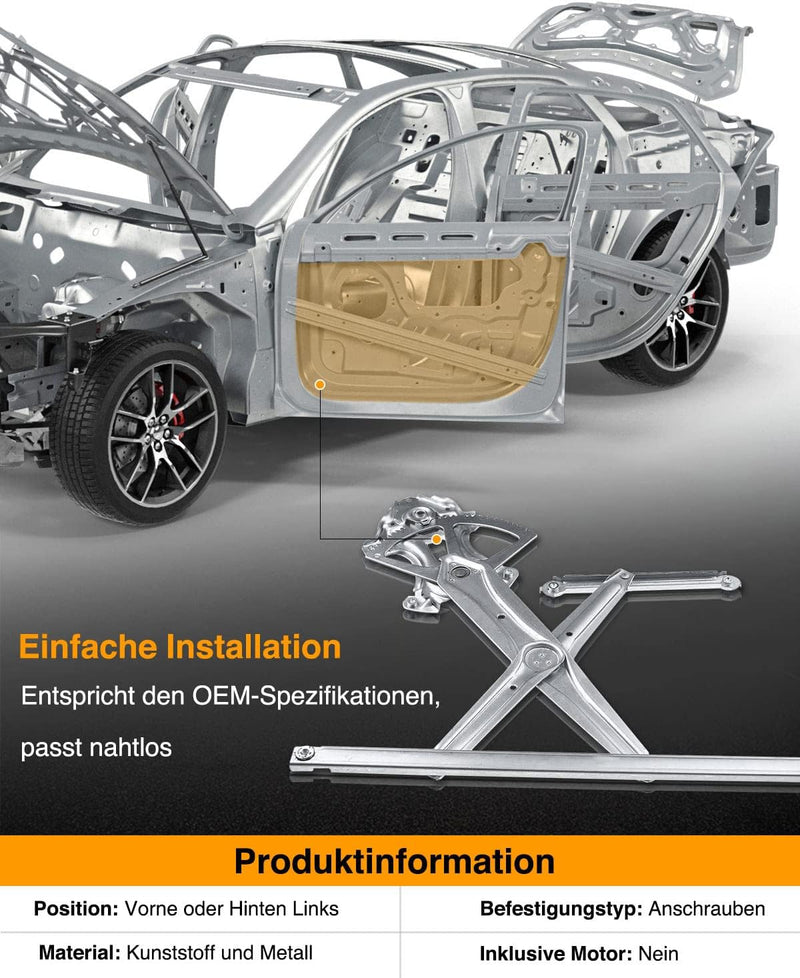 Frankberg 1x Fensterheber Vorne oder Hinten Links Kompatibel mit Prius_W3_ Prius Liftback_W2_ 1.5L 1