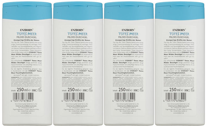 Enzborn Totes Meer Mildes Duschgel 250 ml, 4er Pack (4 x 250 ml), 4 x 250 ml