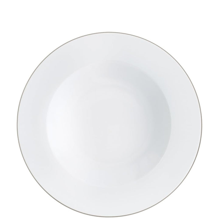 KAHLA 573406A69981C Pronto Line Suppenteller 22 cm Line warm gray | tiefer Teller mit taupe Linie au