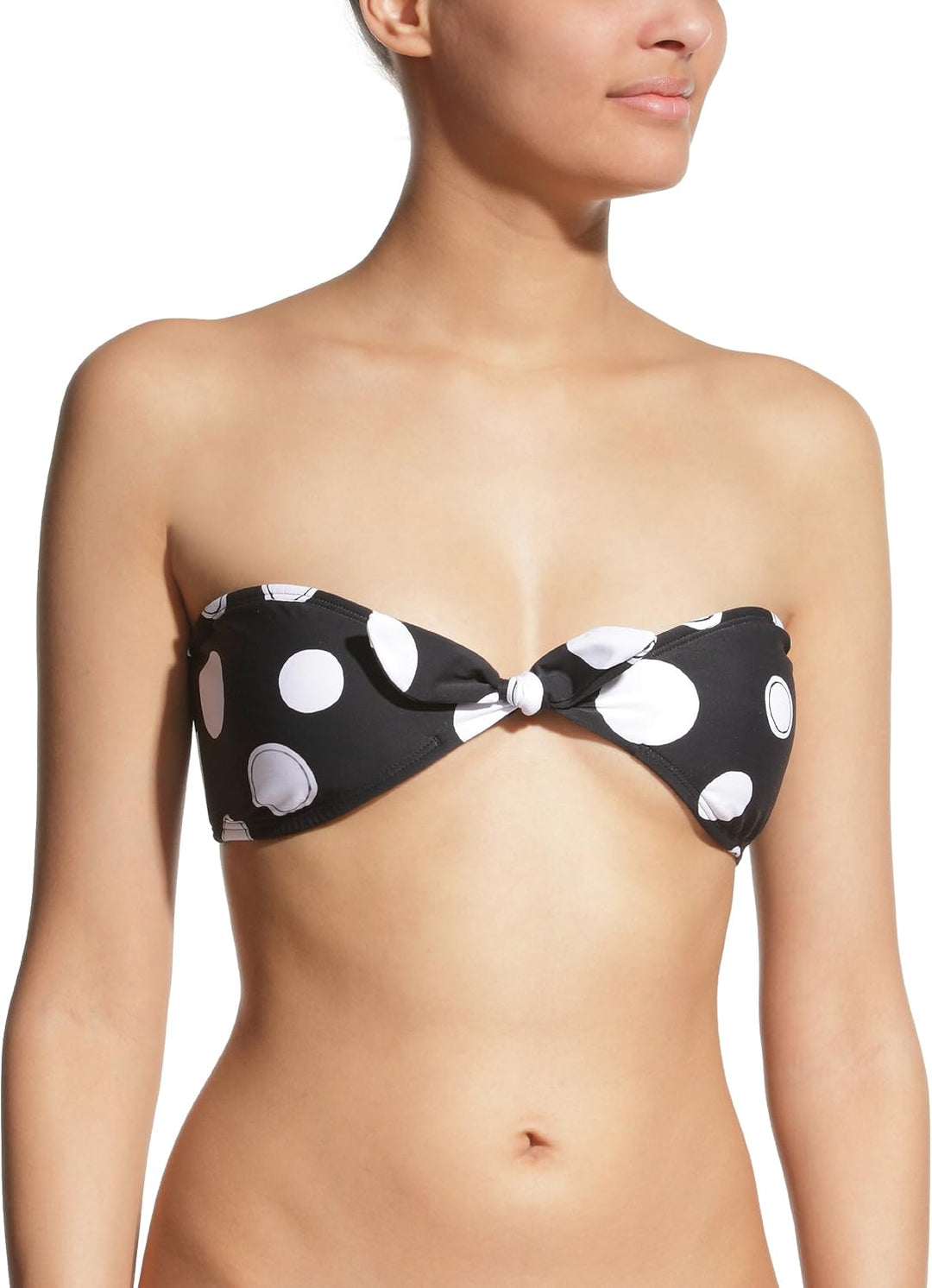 Roxy Damen Bikini Oberteil Tropical Dots Knotted Bandeau 40 Schwarz, 40 Schwarz