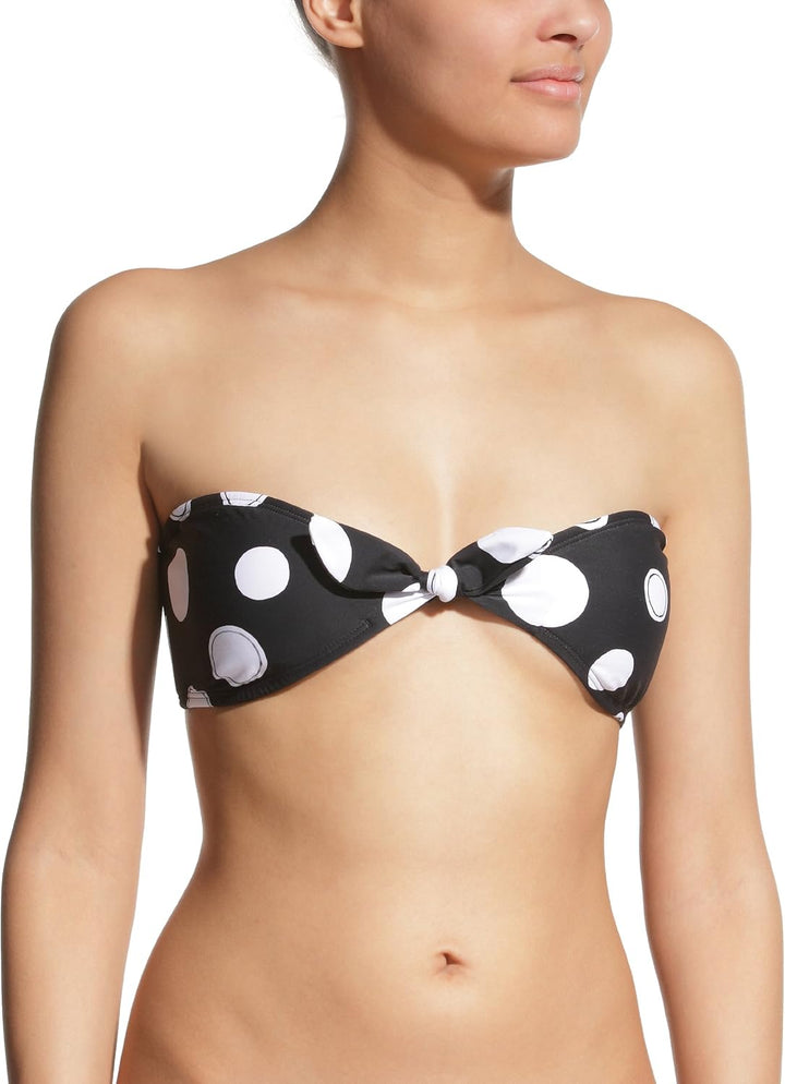 Roxy Damen Bikini Oberteil Tropical Dots Knotted Bandeau 40 Schwarz, 40 Schwarz