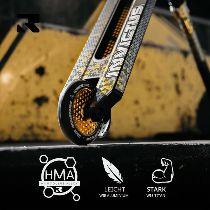 Root Industries Unisex – Erwachsene Invictus Signature Scooter Einheitsgrösse Black/Gold, Einheitsgr