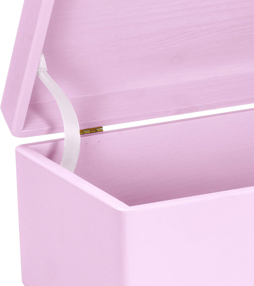 LAUBLUST Grosse Holzkiste mit Deckel - 30x20x14cm, Rosa, FSC® | Allzweck-Kiste aus Holz - Aufbewahru