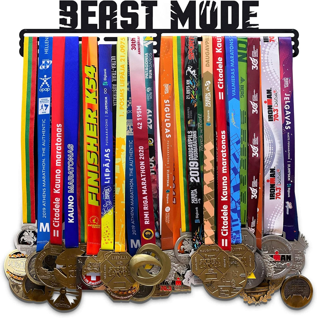 Beast Mode Medaillenhalter Stahl | Medaillen Aufhänger | Medal Hanger Holder Display Rack XL - Schwa