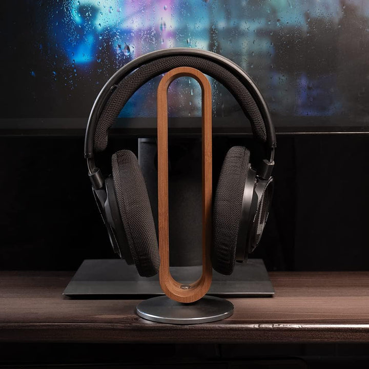 EHOTER Kopfhörerständer aus Holz U-förmiges Bogendesign Kopfhörer Halter Universal Headset Ständer H