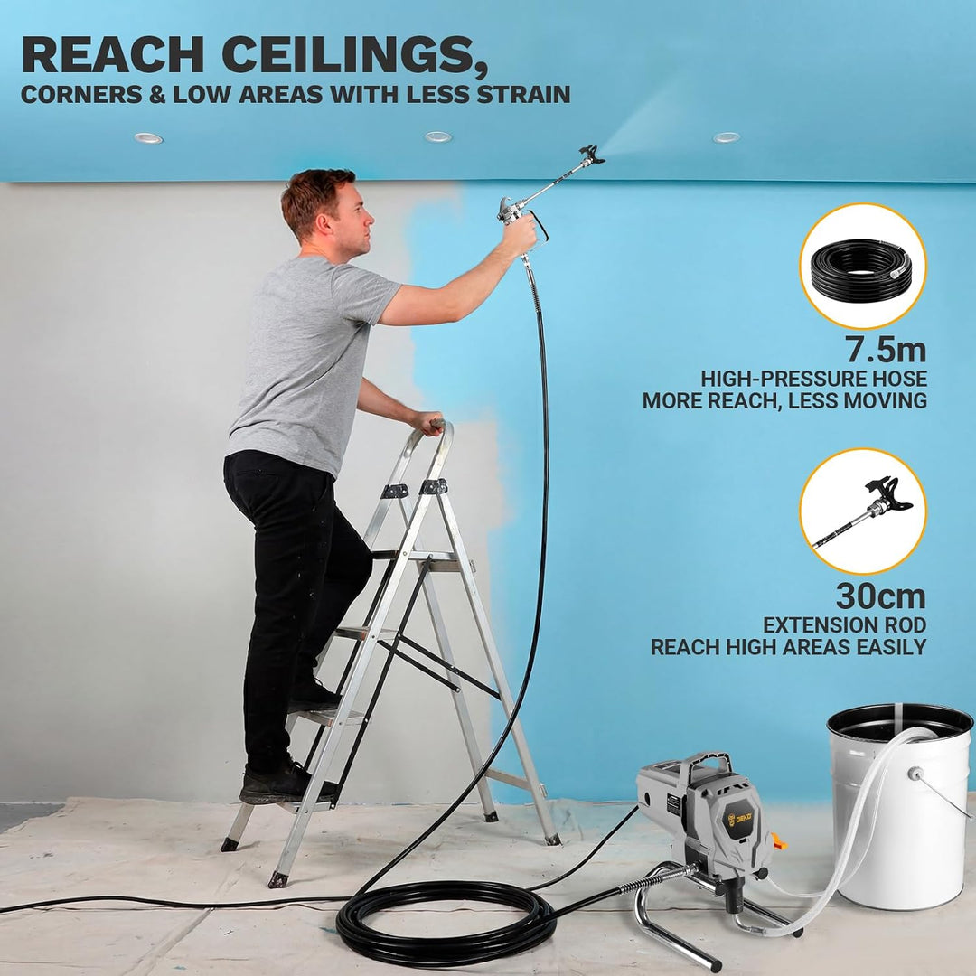 DEKOPRO Airless-Farbspritzgerät 1010 W, 3000 PSI, 1,5 l/min