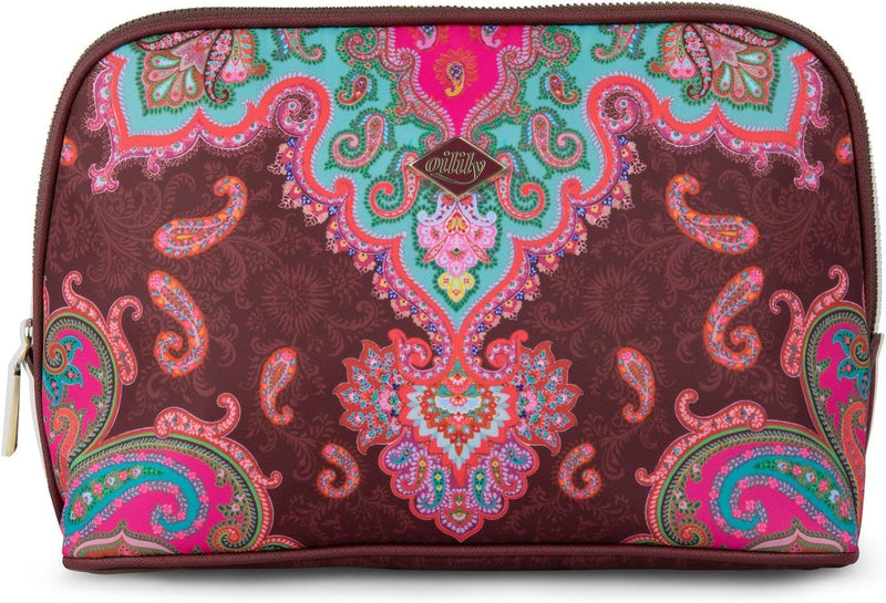 Oilily Mr Paisley M Cosmetic Bag Chocolate Truffle