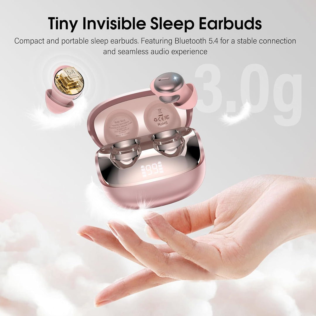In Ear Kopfhörer, Hi-Fi Klang Schlafkopfhörer, Kabellose Kopfhörer Bluetooth 5.4 mit 4 ENC Mikrofone