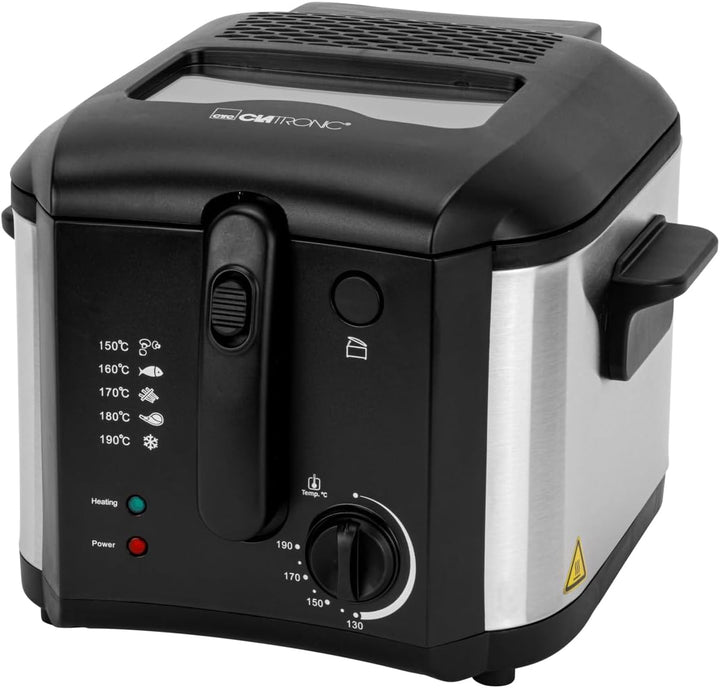 Clatronic Fritteuse FR 3649, 1600 Watt, 2,5 Liter Öl/Fett Füllmenge, stufenlos regelbarer Thermostat