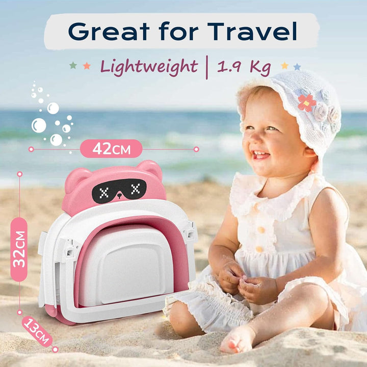COOSEYA Baby Badewanne, Faltbare Babybadewanne Essentials für Neugeborene 0-12 Monate, Portable Baby