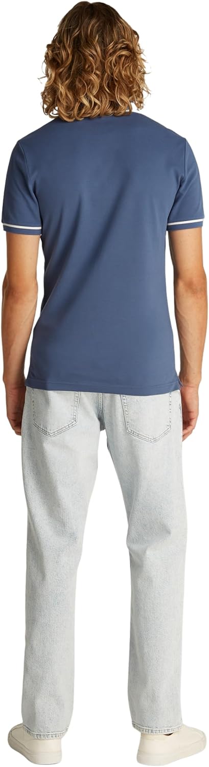Calvin Klein Mens 2024 Uni Golf Wicking Atmungsaktives Poloshirt S Blue (Vintage Indigo), S Blue (Vi